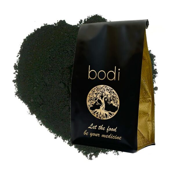 Version 1.0.0 bodi carbón activado polvo fino 16 onzas natural