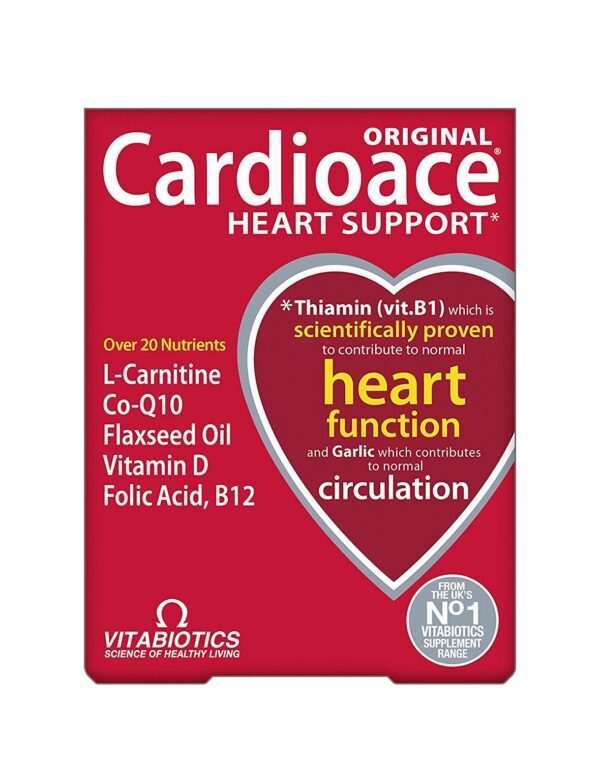 Cardioace Vitabiotics envase de 30 tabletas salud cardiovascular
