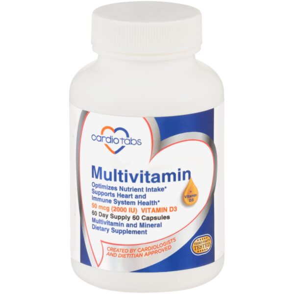 Version 1.0.0 CardioTabs multivitamin botella frontal