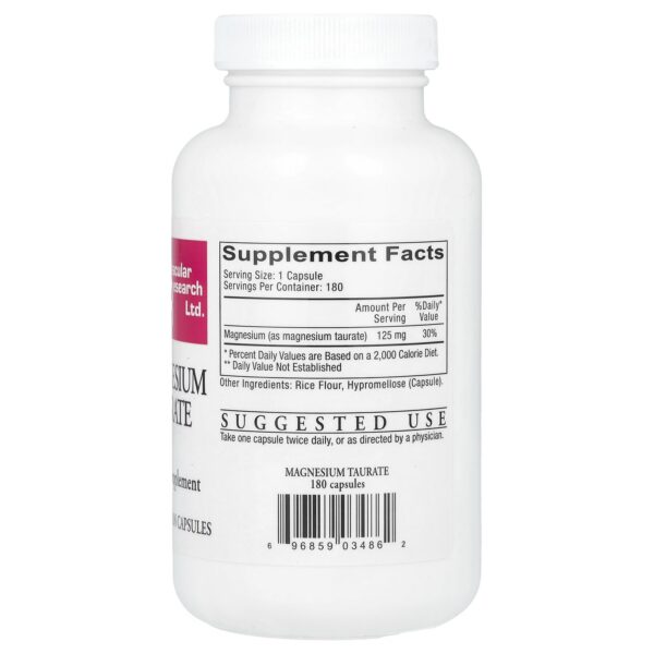 Capsulas de magnesio taurate 125 mg frasco