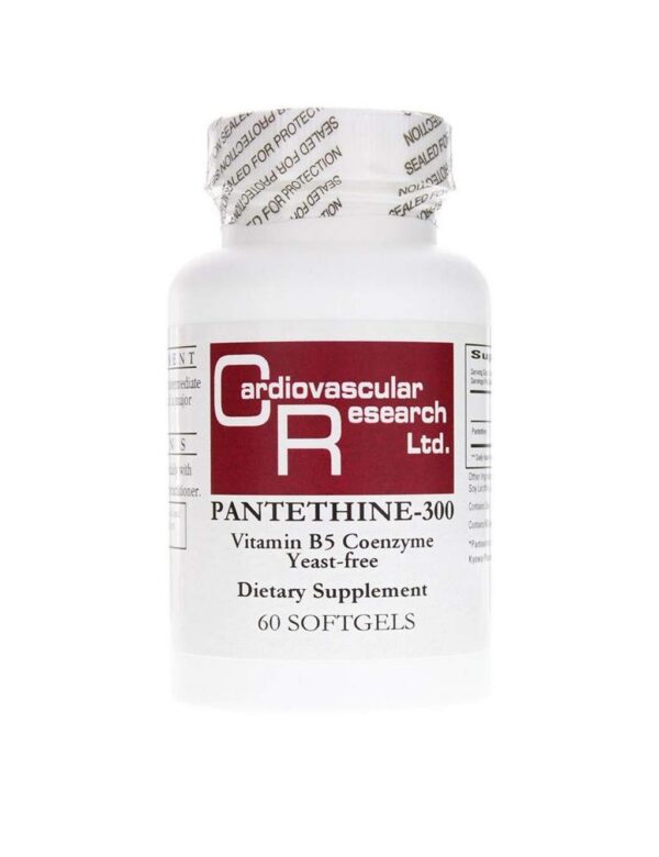 Pantethine-300 mg blanco 60 cápsulas Cardiovascular Research