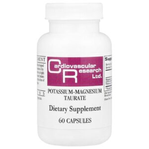 Cardiovascular Research Taurato Magnesio Potasio botella frontal