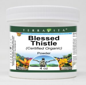 Paquete de Cardo Bendito orgánico en polvo de TerraVita 4 oz