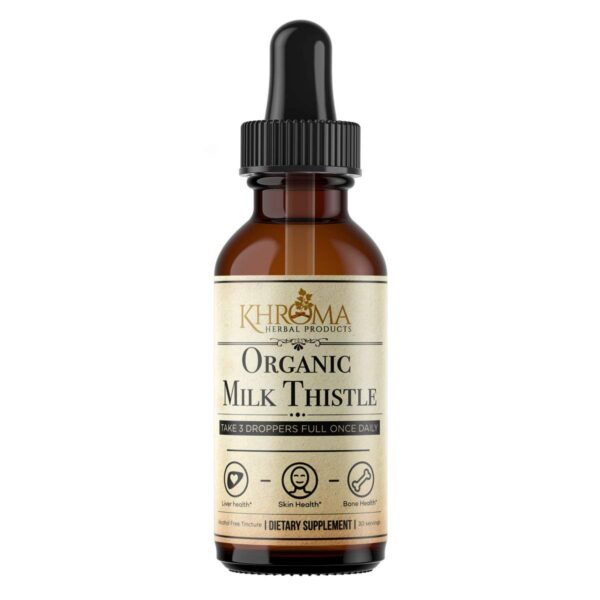 Cardo mariano orgánico Khroma Herbal Products botella frontal