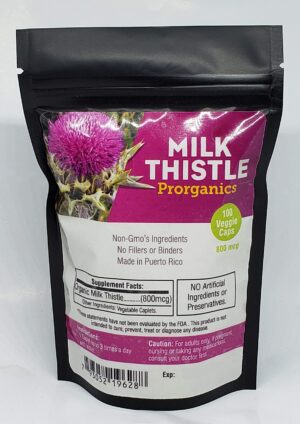 Cardo mariano orgánico Prorganics 100 cápsulas suplemento natural
