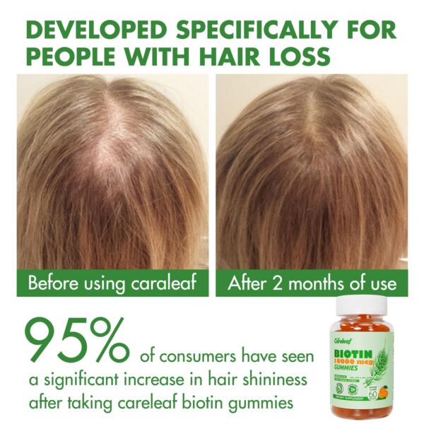 Etiqueta nutricional careleaf biotin gomitas