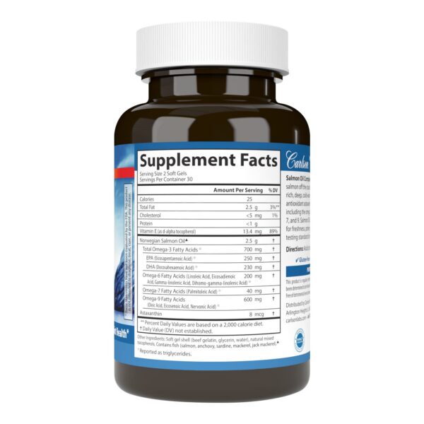 Etiqueta Carlson aceite de salmón