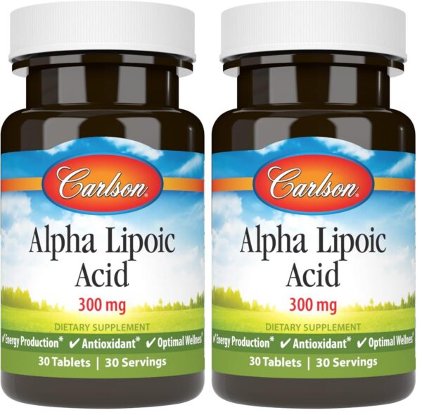 Carlson acido alfa lipico 300 mg etiqueta frontal