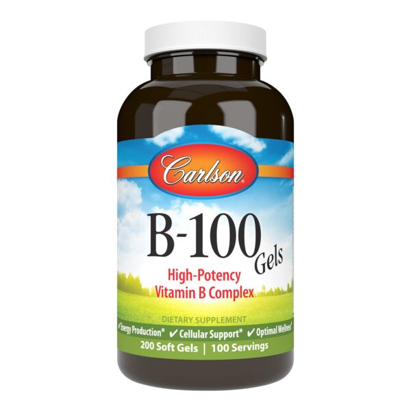 Carlson B-100 cápsulas blandas complejo vitaminas B