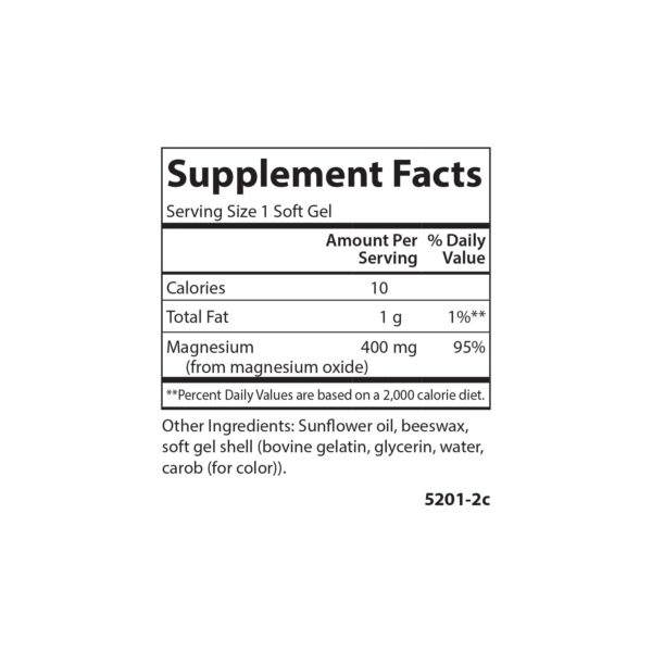 Version 1.0.0 Detalle de cápsulas de gel de magnesio Carlson
