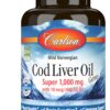 Frasco Carlson Cod Liver Oil 1000 mg cápsulas blandas
