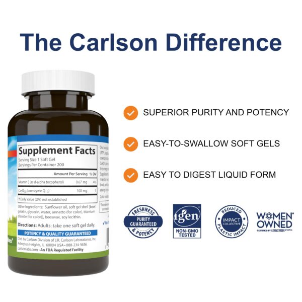 Etiqueta frontal Carlson CoQ10