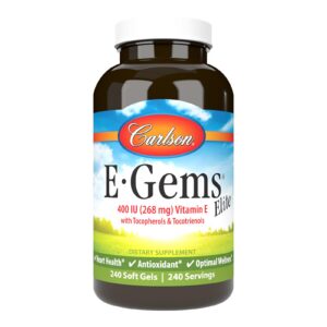Carlson E-Gems Elite vitamina E 400 UI cápsulas blandas 240 unidades