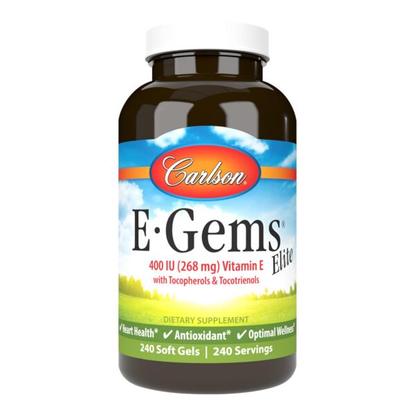 Carlson E-Gems Elite vitamina E 400 UI cápsulas blandas 240 unidades