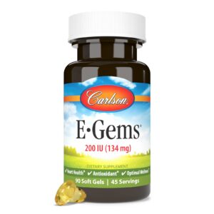Frasco de Carlson E-Gems Vitamina E 200 UI