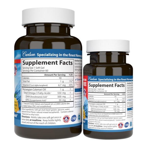 Gomitas de DHA en empaque limón