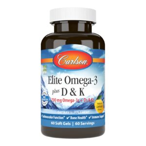 Frasco de Carlson Omega-3 D y K limón