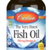 Carlson aceite de pescado limón cápsulas blandas frontal