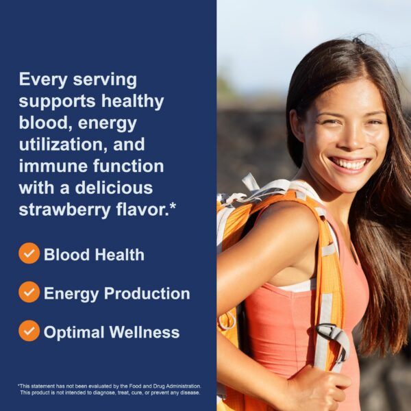 Tabletas de hierro masticable sabor fresa