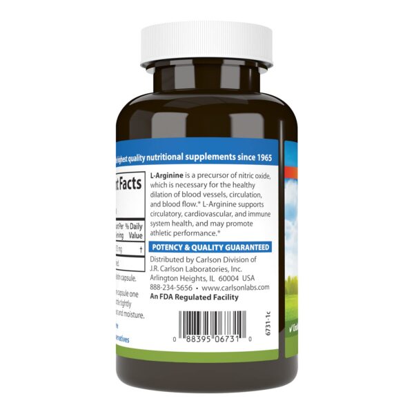Cápsulas Carlson L-Arginine 675 mg