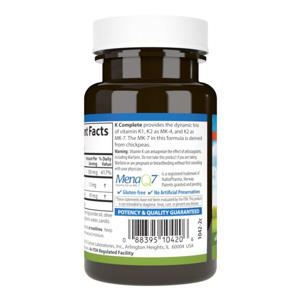 Detalle de cápsulas suaves K1/K2