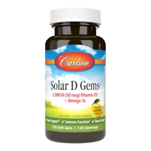 Carlson Labs Solar D Gems vitamina D3 2000 ui frasco