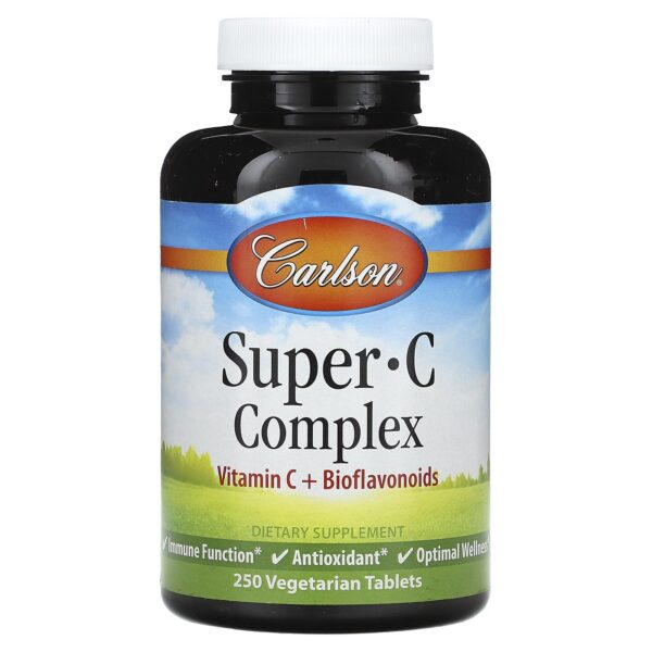 Paquete Carlson Labs Super C Complex vitamina C y bioflavonoides