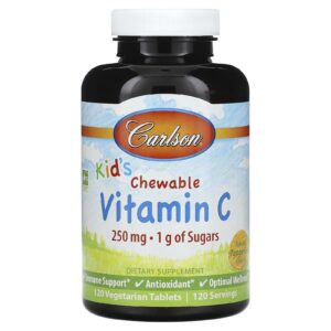 Carlson Labs vitamina c masticable niños 120 tabletas