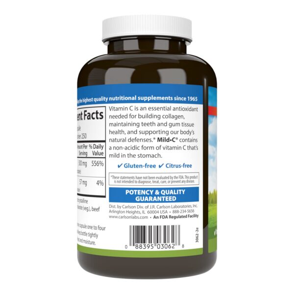 Frasco con cápsulas y etiqueta