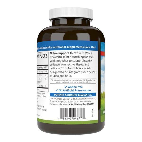 Tabletas visibles dentro del frasco Carlson