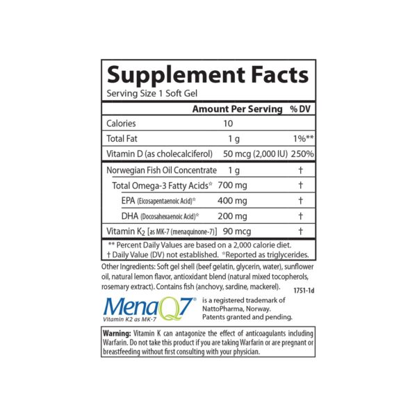 Detalle de D3 y K2 MK-7