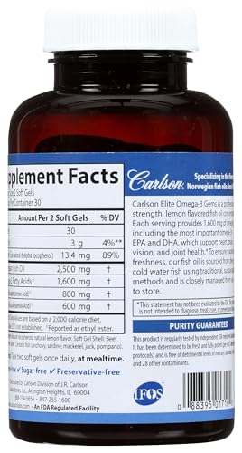 Softgels de Omega-3 con sabor limón natural