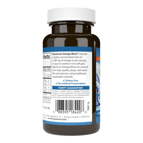 Carlson Omega Minis mini softgels lemon