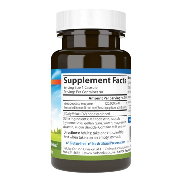 Etiqueta Carlson Serrapeptase