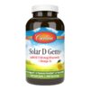 Carlson Solar D Gems suplemento vitamina d3 y omega-3 envase