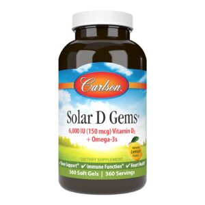Version 1.0.0 Carlson Solar D Gems suplemento vitamina d3 y omega-3 envase