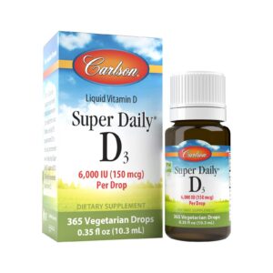 Carlson Super Daily D3 vitamina líquida 6000 UI botella 10.3 ml