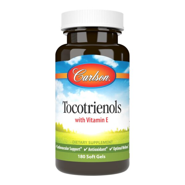 Frasco de Tocotrienoles Carlson 40 mg Vitamina E natural