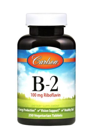 Carlson Vitamina B-2 riboflavina 250 tabletas vegetarianas