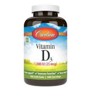 Carlson vitamina d3 1000 ui cápsulas blandas salud ósea