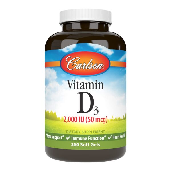 Carlson vitamina d3 2000 iu cápsulas blandas paquete 360