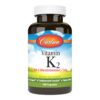 Carlson vitamina k2 mk-4 suplemento 180 cápsulas botella