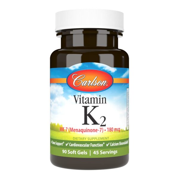 Carlson vitamina k2 mk-7 90 cápsulas blandas apoyo óseo