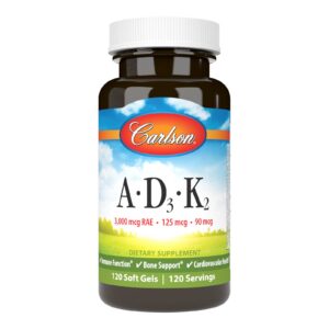 Carlson vitaminas a d3 k2 suplemento cápsulas blandas