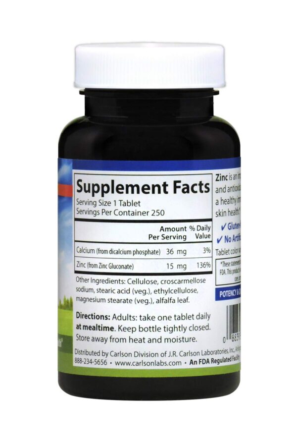 Tabletas de zinc en blíster