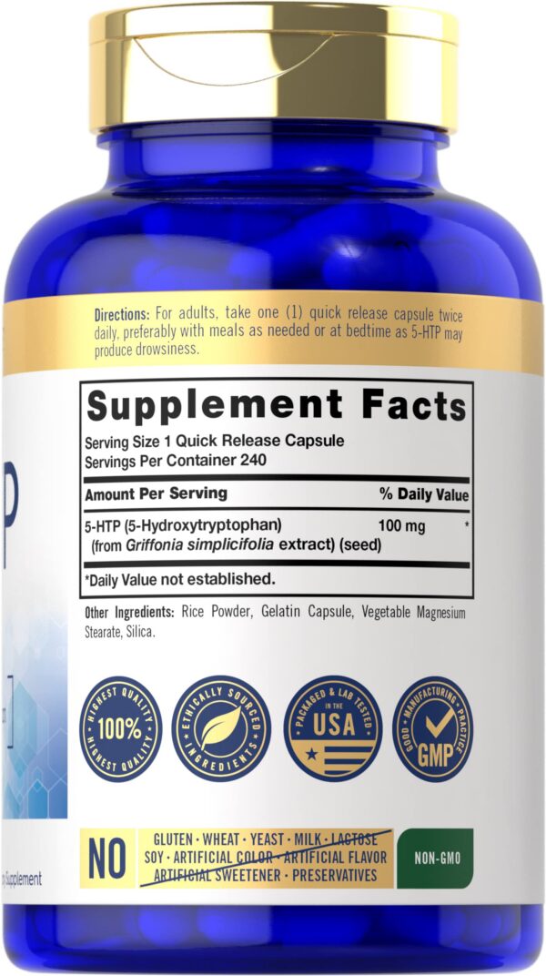 Etiqueta y cápsulas Carlyle 5HTP