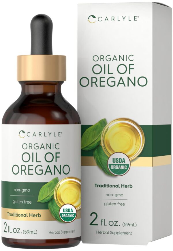 Version 1.0.0 Carlyle aceite orgánico de orégano gotas suplemento herbal vegano