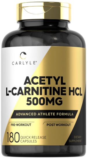 Carlyle Acetyl L-Carnitine HCL 500 mg cápsulas frasco