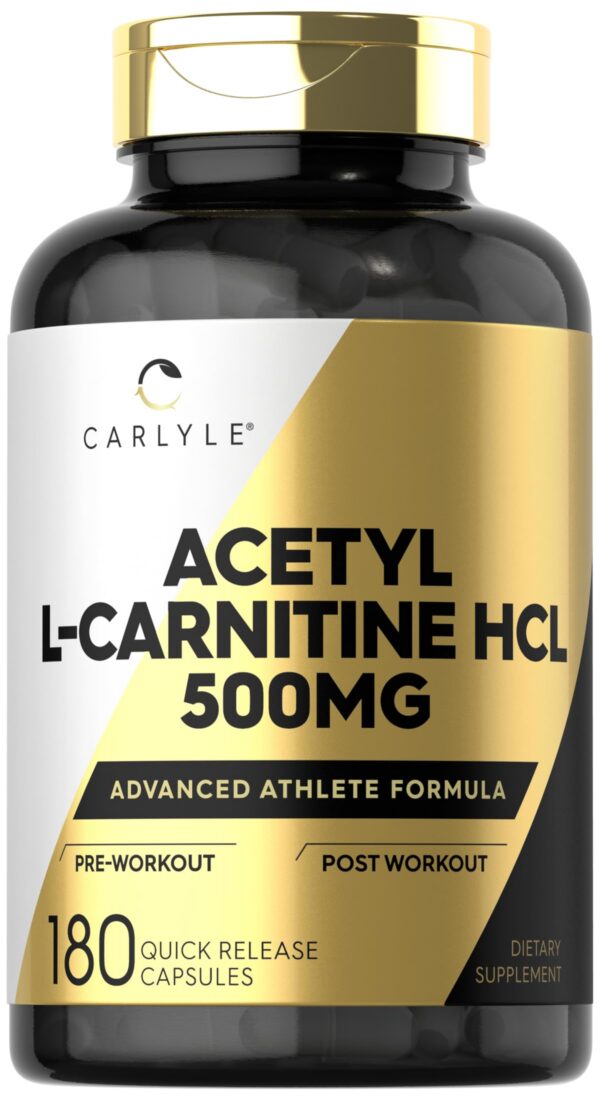 Carlyle Acetyl L-Carnitine HCL 500 mg cápsulas frasco