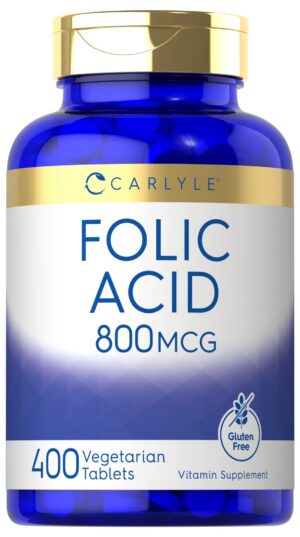 Version 1.0.0 Tabletas Carlyle ácido fólico 800 mcg – frente